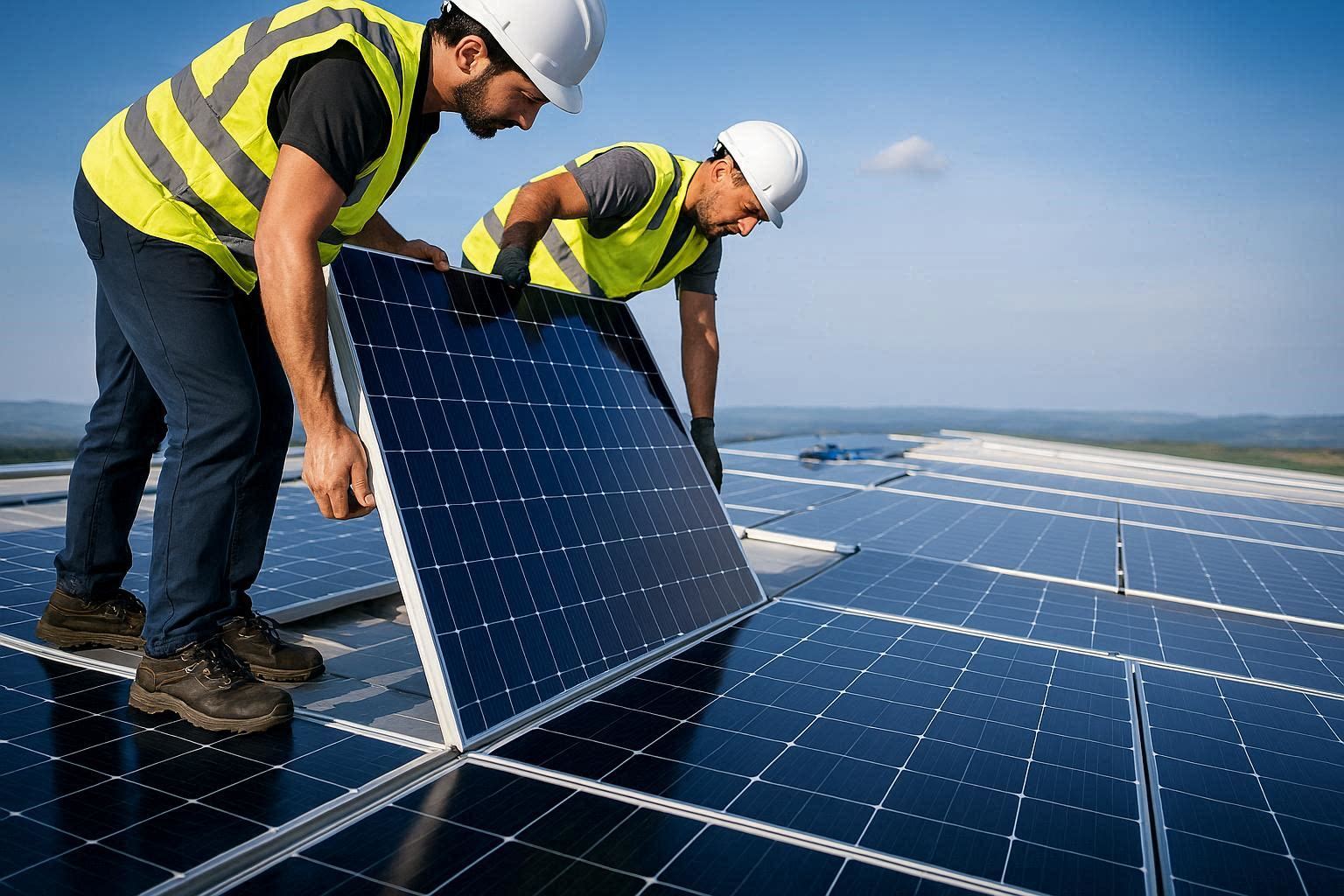 Maison avec panneaux solaires
